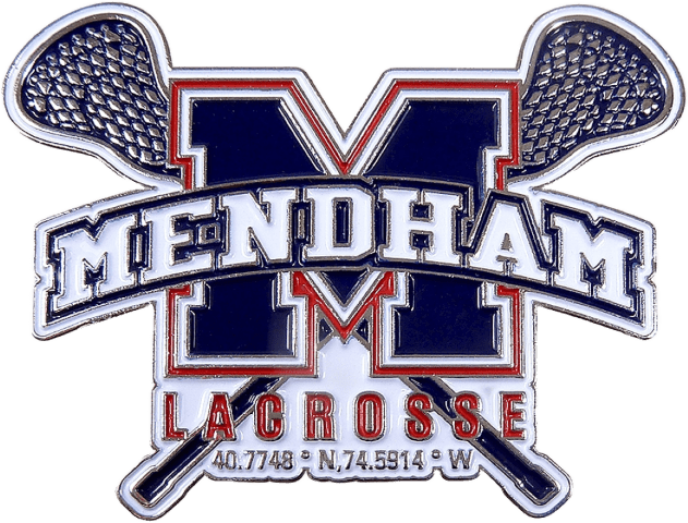 Custom Mendham High School Girls Lacrosse Soft Enamel Trading Pin